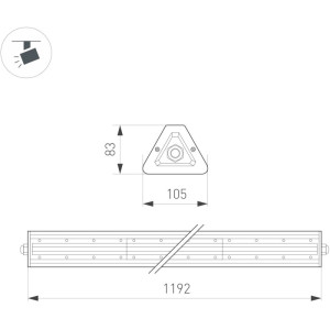 Промышленный потолочный светильник LAGERN 052021